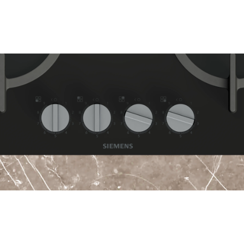 iQ500, Table gaz, 60 cm, Verre trempé, Noir SIEMENS EP6A6HI10 - vue 1