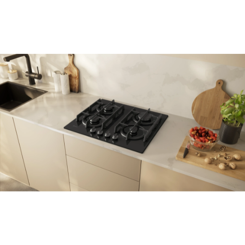 N 70, Table gaz, 60 cm, Verre trempé, Noir NEFF T26PIP4S0 - vue 4