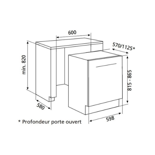 Lave-Vaisselle Tout Intégrable GLEM GDI6250 - vue 3