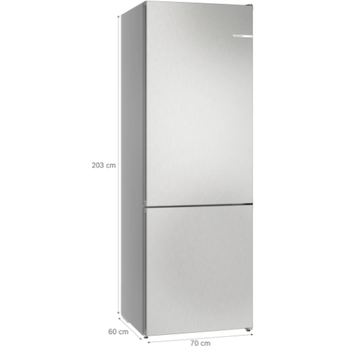 Série 4, Réfrigérateur combiné pose-libre, 203 x 70 cm, Couleur inox BOSCH KGN492LDF - vue 8