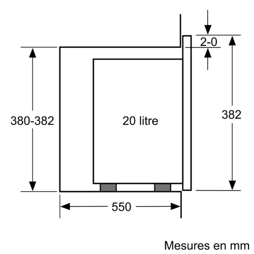 Série 4, Micro-ondes intégrable, Noir BOSCH BFL523MB1F - vue 8