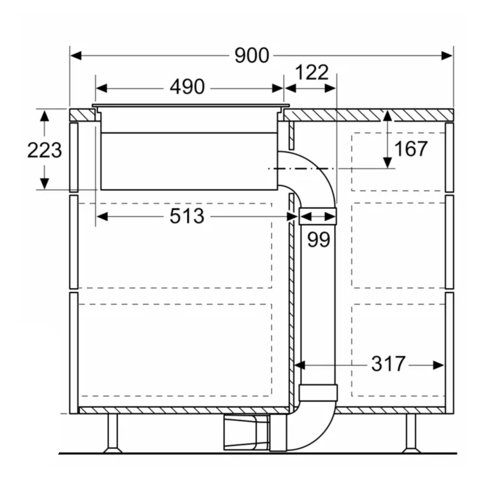 Série 6, Table induction aspirante, 80 cm, sans cadre BOSCH PVQ811H26E - vue 10