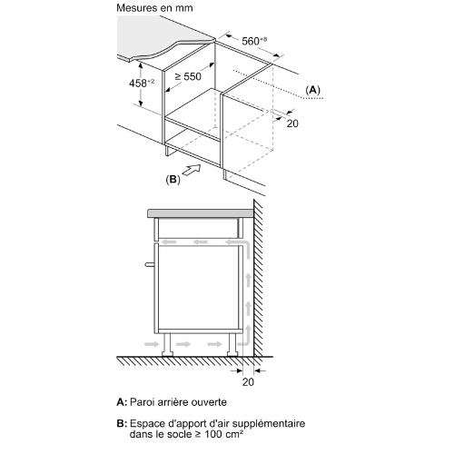 Série 6, Four combine micro-ondes avec hot air, 60 x 45 cm, Inox BOSCH CMA585GS1F - vue 8