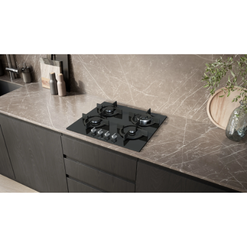iQ500, Table gaz, 60 cm, Verre trempé, Noir SIEMENS EP6A6HI10 - vue 2