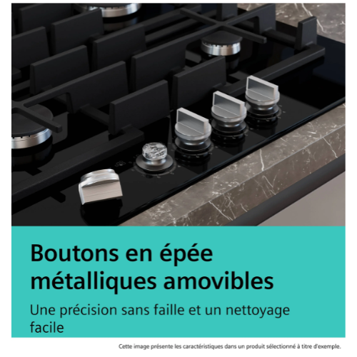 iQ500, Table gaz, 60 cm, Verre trempé, Noir SIEMENS EP6A6HI10 - vue 4