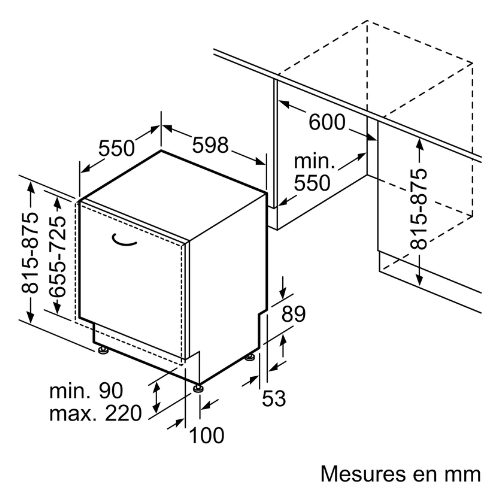 N 50, Lave-vaisselle tout intégrable, 60 cm NEFF S155HTX04E - vue 9