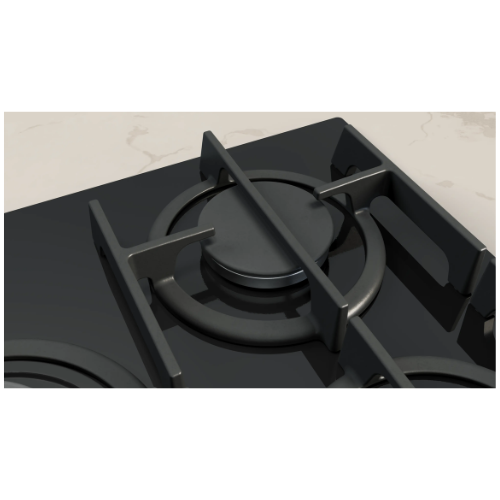 N 70, Table gaz, 75 cm, Verre trempé, Noir NEFF T27PIQ4S0 - vue 5