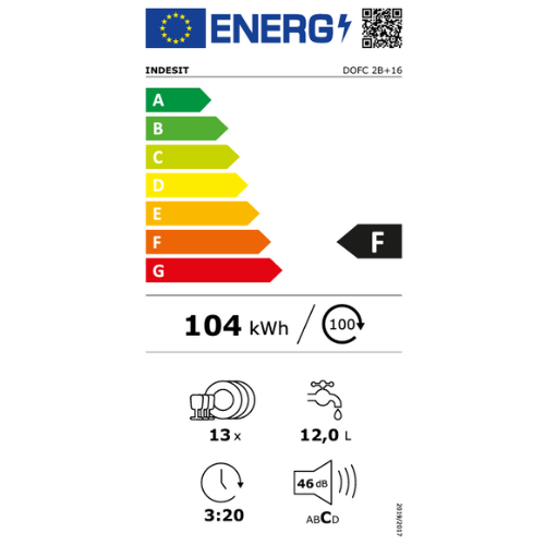 Lave-vaisselle Indesit : Standard 60cm Indesit DOFC 2B+16EM - vue 7