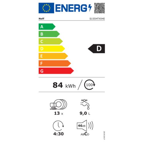 N 50, Lave-vaisselle tout intégrable, 60 cm NEFF S155HTX04E - vue 11