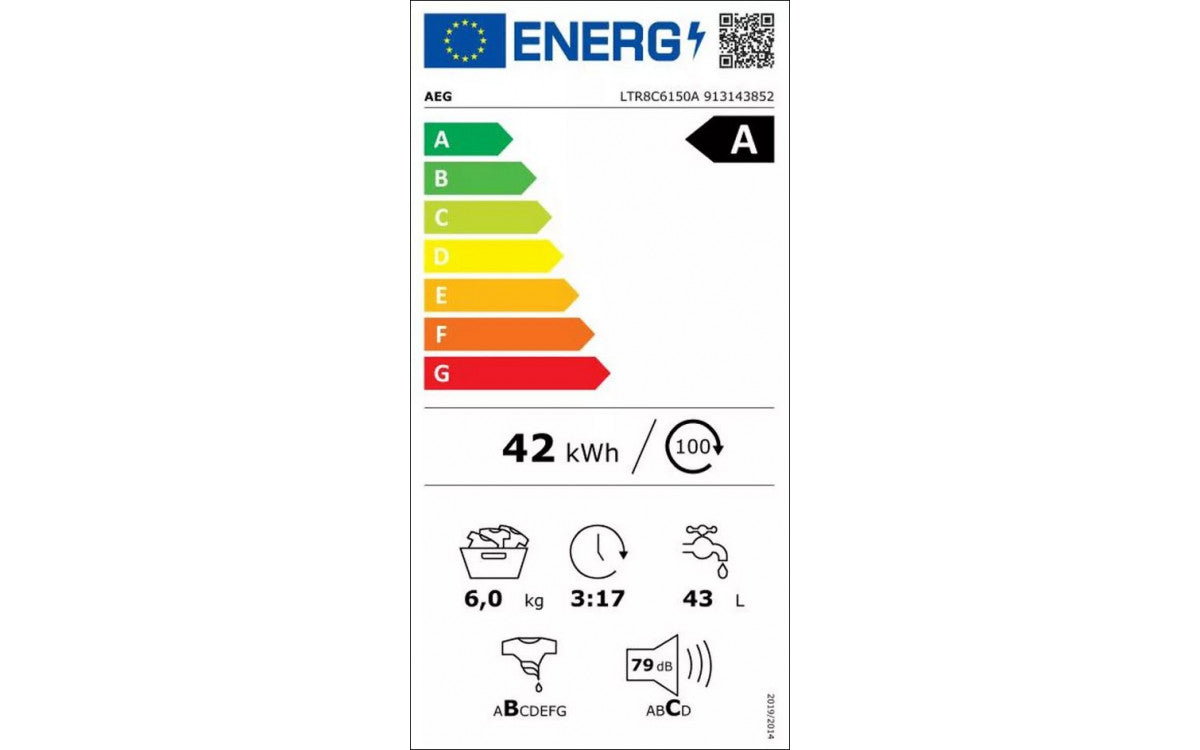Lave-linge Top Série 8000 6.0 kg AEG LTR8C6150A