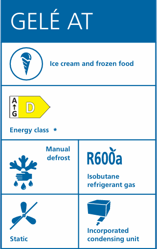 Vitrine réfrigérée pour glace et surgelé IARP GELE 500 AT