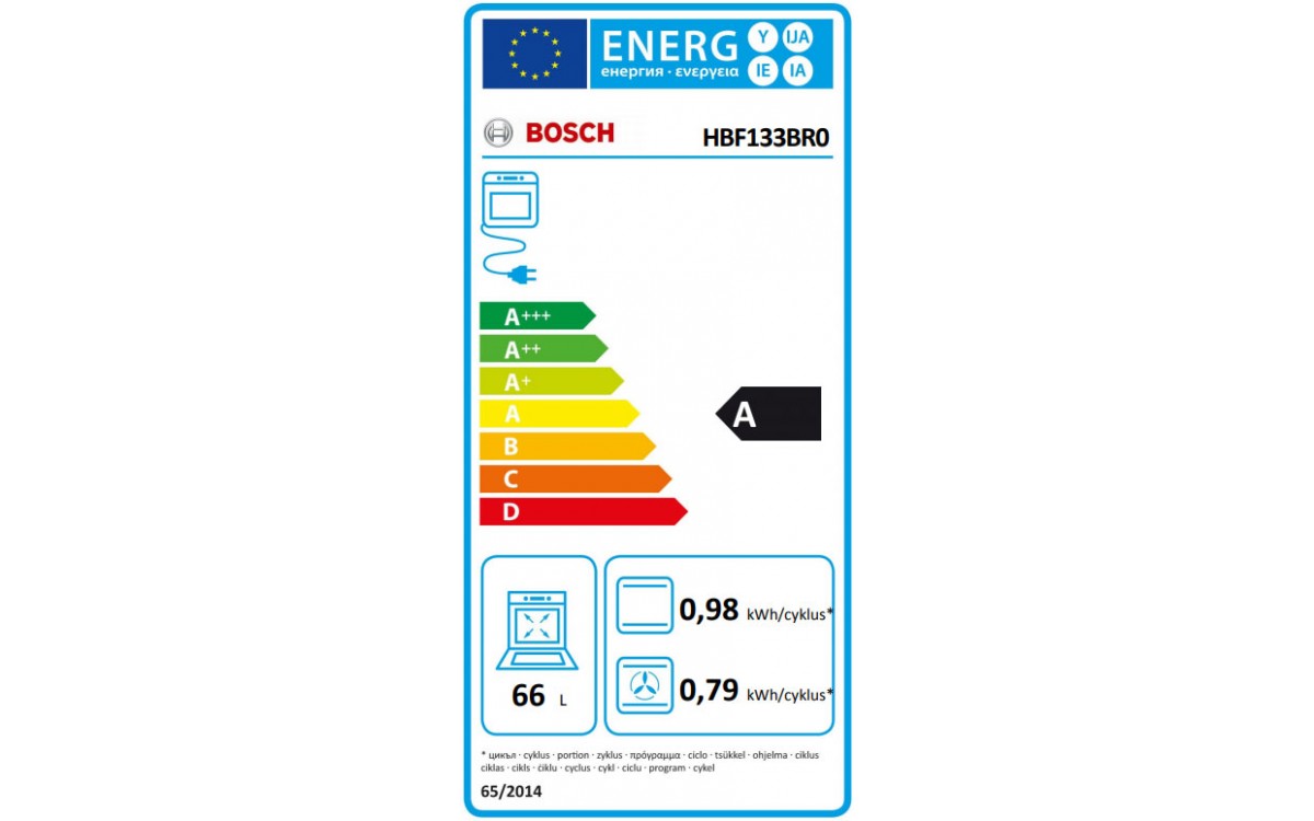 Four Multifonction Ecoclean Serie 2 Noir 60cm BOSCH HBF133BR0