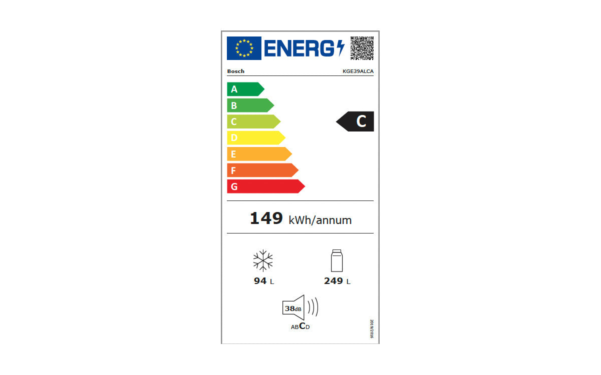 Réfrigérateur combiné pose-libre inox Bosch KGE39ALCA