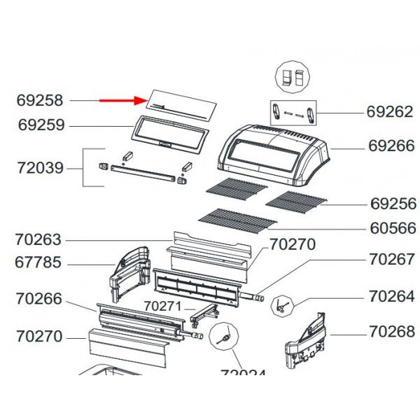 Vitre de couvercle Campingaz RBS Woody Grande – 69258