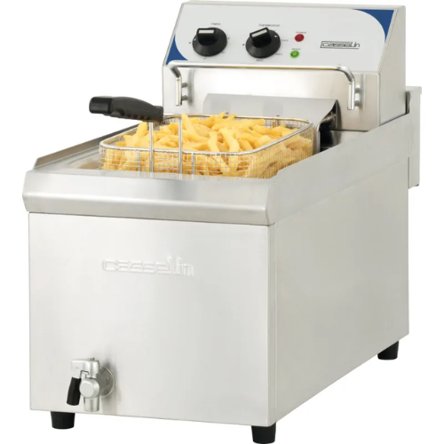 Friteuse électrique avec vanne de vidange 10 litres haut rendement CASSELIN CFEV10TC