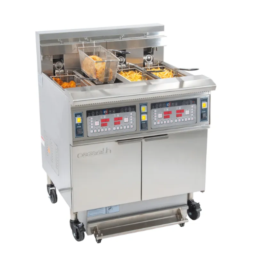 Friteuse électrique avec filtration 4 x 12 litres 17+17kW CASSELIN CFPF124