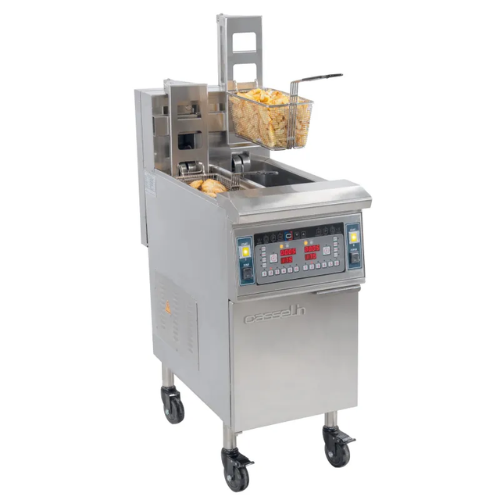 Friteuse électrique avec relevage automatique et filtration 2 x 12 litres 17 kW CASSELIN CFPRAF212