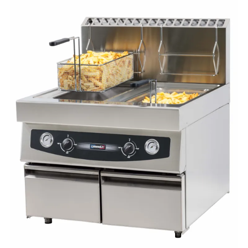 Friteuse à Gaz à poser avec vanne de vidange 2 x 17L CASSELIIN CFGV172