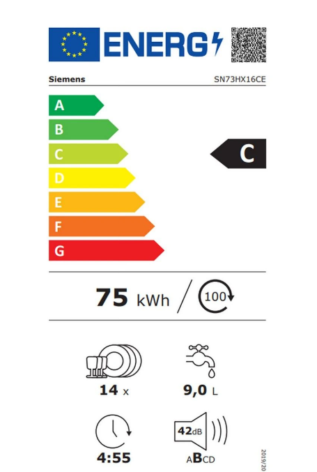 iQ300, vollintegrierter Geschirrspüler, 60 cm, Schiebetür SIEMENS SN73HX16CE