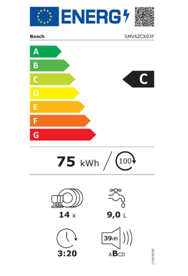 Série 6, Lave-vaisselle tout intégrable, 60 cm  BOSCH SMV6ZCX03F(F)