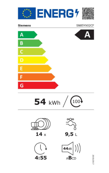 iQ500, Lave-vaisselle tout intégrable, 60 cm SIEMENS  SN85YX02CF