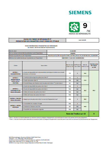 iQ500, Lave-vaisselle tout intégrable, 60 cm SIEMENS  SN85YX02CF