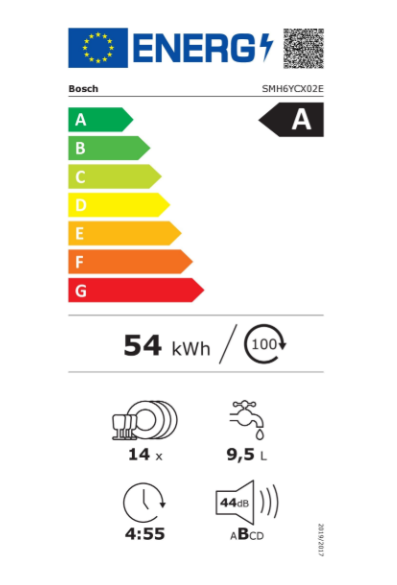 Série 6, Lave-vaisselle tout intégrable, 60 cm, Porte à glissières BOSCH SMH6YCX02E