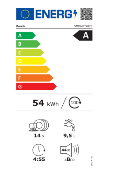 Série 6, Lave-vaisselle tout intégrable, 60 cm BOSCH SMD6YCX02