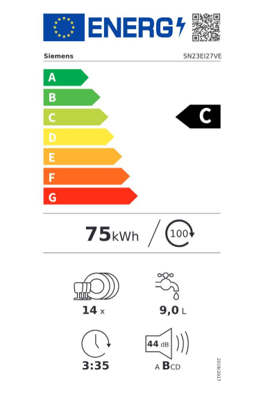 iQ300, freistehender Geschirrspüler, 60 cm, Edelstahl, farbig lackiert SIEMENS SN23EI27VE