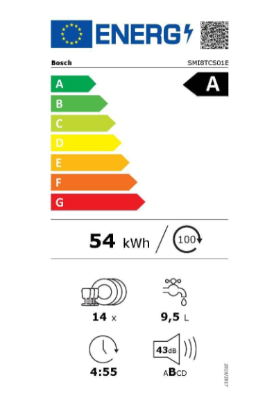 Serie 8, Einbaugeschirrspüler mit Bedienfeld, 60 cm, Metallic BOSCH SMI8TCS01E