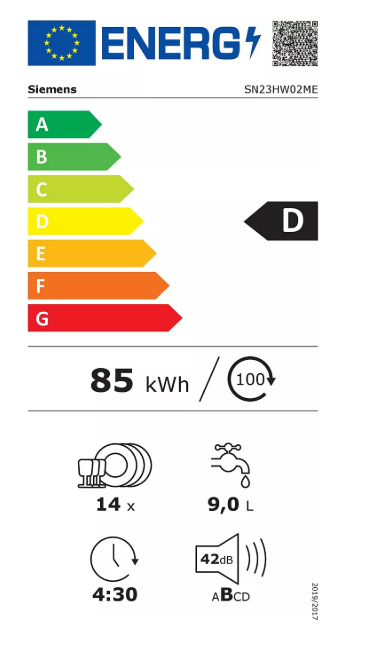 iQ300, Lave-vaisselle pose-libre, 60 cm, Blanc SIEMENS SN23HW02ME