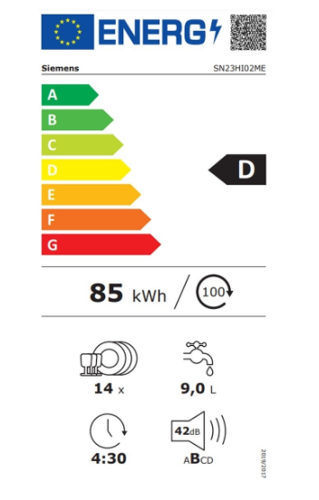 iQ300, freistehender Geschirrspüler, 60 cm, Edelstahl, farbig lackiert SIEMENS SN23HI02ME