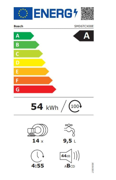 Série 6, Lave-vaisselle tout intégrable, 60 cm BOSCH SMD6TCX00E