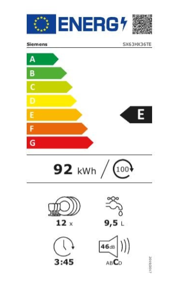 iQ300, Lave-vaisselle tout intégrable, 60 cm, XXL SIEMENS SL63HX36TE(F)