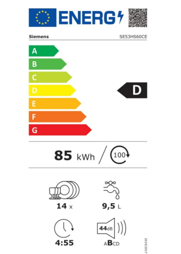 iQ300, Lave-vaisselle intégrable avec bandeau, 60 cm, Metallic SIEMENS SE53HS60CE