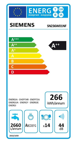 iQ300, Lave-vaisselle pose-libre, 60 cm, Blanc SIEMENS SN236W01NF