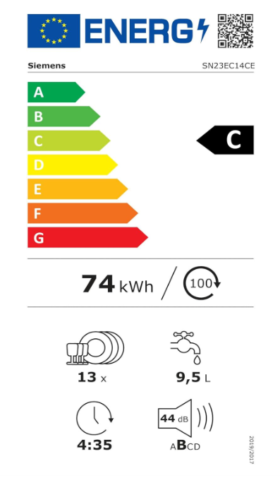 iQ300, Lave-vaisselle pose-libre, 60 cm, Black inox SIEMENS SN23EC14CE