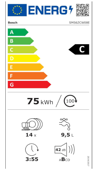 Série 6, Lave-vaisselle pose-libre, 60 cm, Blanc BOSCH SMS6ZCW08E