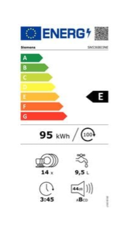 iQ300, Lave-vaisselle intégrable avec bandeau, 60 cm, Noir SIEMENS SN536B03NE