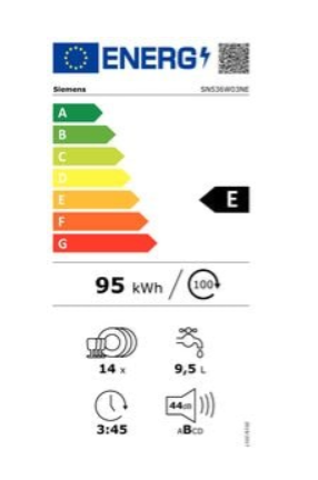 iQ300, Lave-vaisselle intégrable avec bandeau, 60 cm, Blanc SIEMENS SN536W03NE
