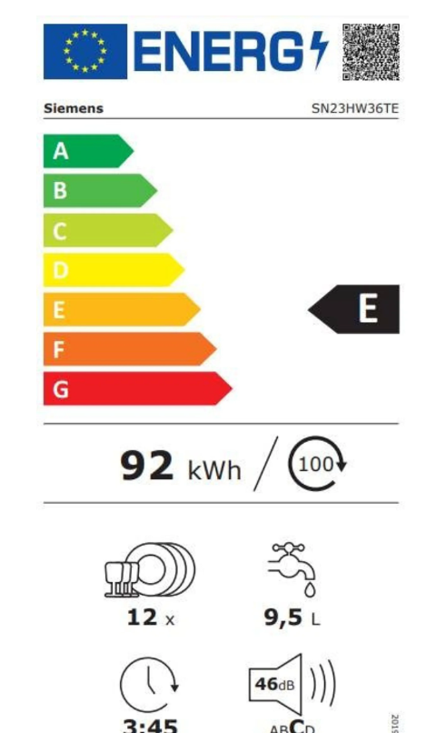iQ300, Lave-vaisselle pose-libre, 60 cm, Blanc SIEMENS SN23HW36TE