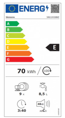 iQ100, Lave-vaisselle tout intégrable, 45 cm SIEMENS SR61HX08KE