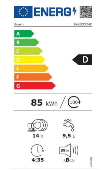Série 6, Lave-vaisselle tout intégrable, 60 cm BOSCH SMV6ECX69E