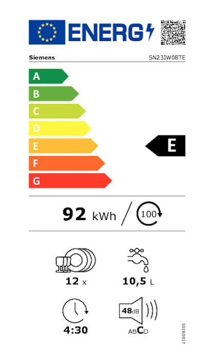 iQ300, Lave-vaisselle pose-libre, 60 cm, Blanc SIEMENS SN23IW08TE