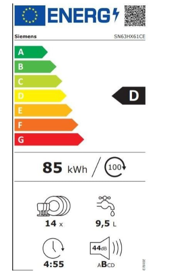 iQ300, Lave-vaisselle tout intégrable, 60 cm SIEMENS SN63HX61CE