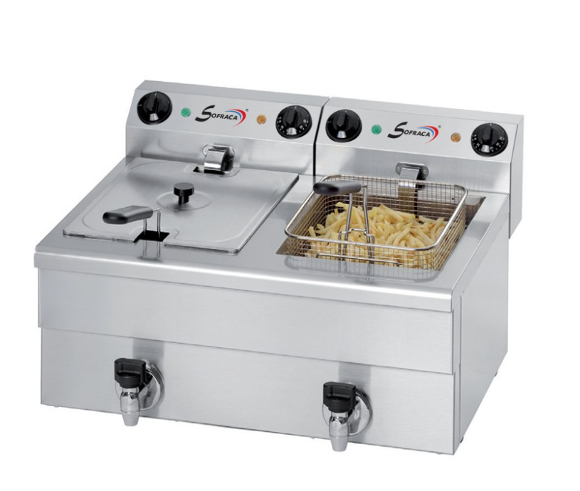 Friteuse électrique de table - 2x10 Litres Sofraca - ACFE102N