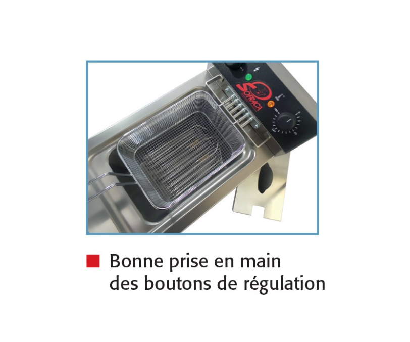 Friteuse de table 12 litres - 400V SOFRACA 92114