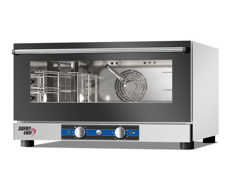 Four à convection avec humidificateur - Commandes mécaniques - 3 niveaux 600 x 400 et GN 1/1 - 400 V - Gamme SOFRACHEF SOFRACA - FSC3M