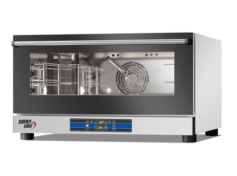 Four à convection avec humidificateur - Commandes digitales - 3 niveaux 600 x 400 et GN 1/1 - 400 V - Gamme SOFRACHEF SOFRACA - FSC3D