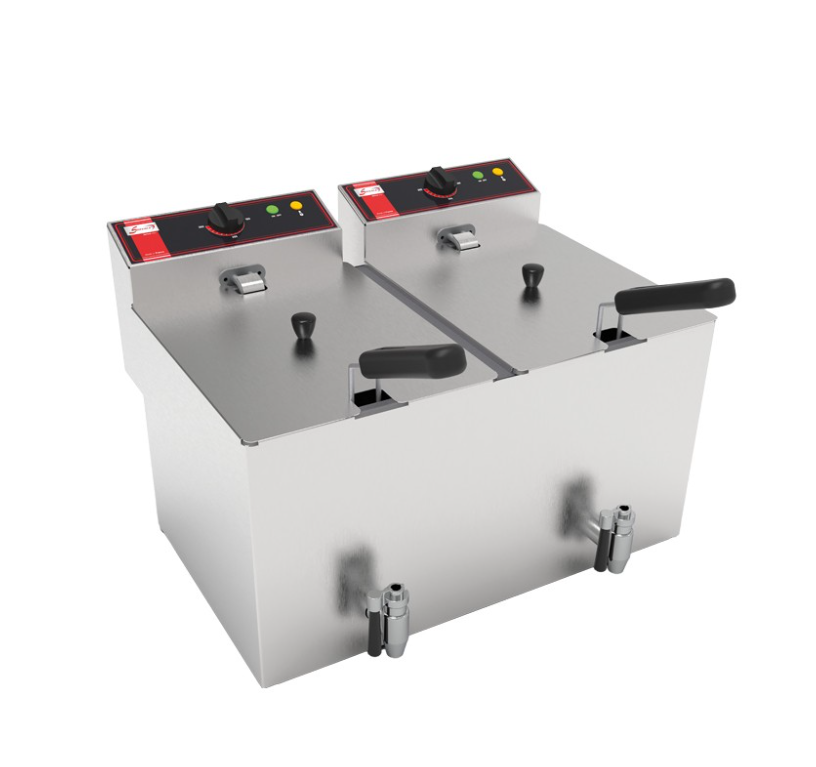 Friteuse électrique à poser - SOFRA-FRYERS® - 2 cuves de 8 L - SOFRACA - SOFRAFRY88L